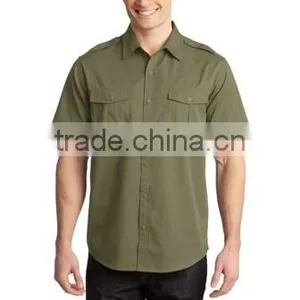 Work Wear CUSTOM MADE OVERALLS CLOTHING Chinese Collar Shirt Short Sleeve Shirt UNIFORMS thumbnail-1
