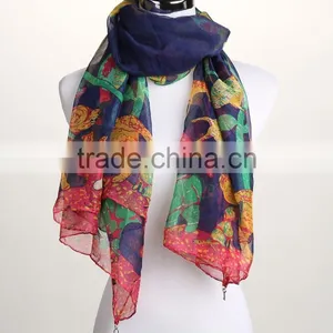 2016 Fashionable Lady Pashmina Scarf Print Polyester Scarves Wholesale thumbnail-4