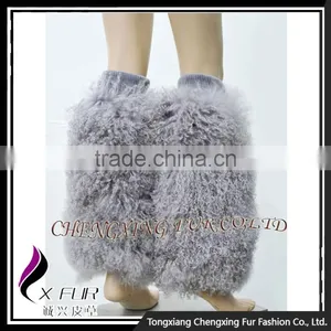 CX-A-40 Wholesale Fashion Boot Cuff Fluffy Soft Mongolian Lamb Fur Leg Warmers thumbnail-3