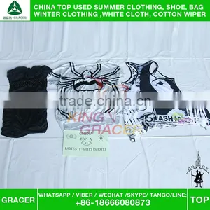 Wholesale Baled Sorted Ladies Short Sleeve T-shirt Used Clothing California Style thumbnail-2
