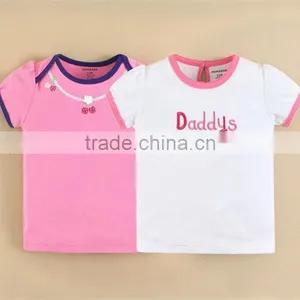 2015 Baby Wear 100% Cotton Summer Baby T-shirt for Baby Girl thumbnail-1