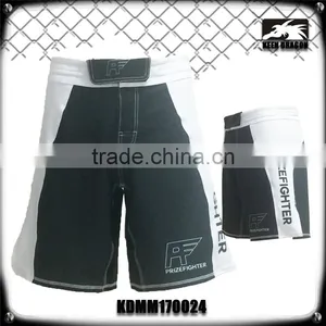 White and Black MMA Shorts Durable Martial Arts in Sportswear Men thumbnail-1