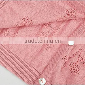 Pink Berry Crocheted Pattern Infant Toddler Baby Girls Cardigan Sweater thumbnail-5