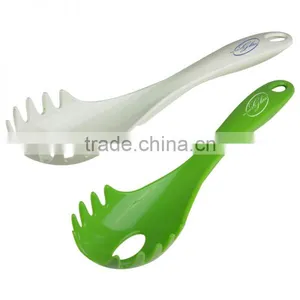 Pasta Server - Wide Scoop With Tines and Drain Hole, Unique Built-in Stand Keeps Counters Clean and Comes With Your Logo thumbnail-1