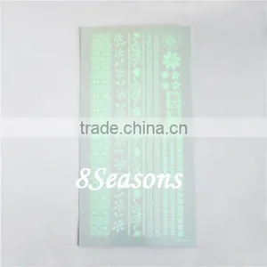 Wholesale Price Mixed Pattern Metallic Glow In The Dark Waterproof Body Skin Temporary Tattoo Sticker thumbnail-2