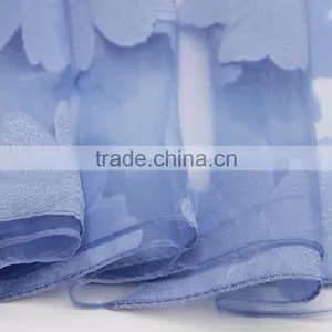 Transparent Flower Silk Lady Neck Scarf for Custom thumbnail-3