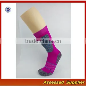 Women Hot Pink Merino Wool Hiking Sport Traing Socks thumbnail-2