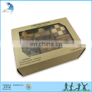 Wholesale Nursery School Stacking Montessori Toys Wooden Puzzle thumbnail-2