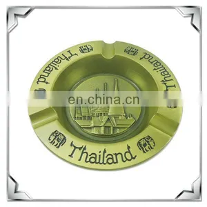 Antique Brass Metal Thailand Souvenir Ashtray thumbnail-1
