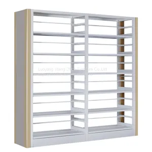 Library Double Sided Steel Book Rack Classic Bookshelf thumbnail-3
