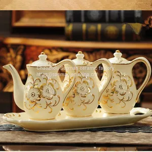 2018 Ceramic Golden Unique Design Luxury Round Shape Ashtray for Smooking Used thumbnail-3