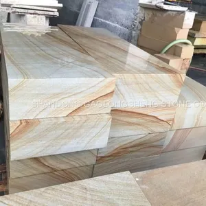 Yellow Rainbow Sandstone, Yellow Landscaping Sandstone,yellow Teak Wood Sanstone, Yellow Wooden Sandstone thumbnail-2