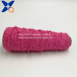 Nm13 Rose Red Microfiber Half Fancy Yarns Could Not Pass Needle Detector Conductive Touchsreen Yarns for Gloves-XT11018 thumbnail-2