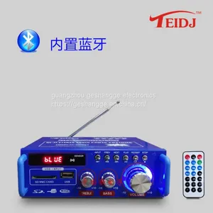 Whole Sale Small Power Amplifier USB SD FM Radio Power Stereo Car Amplifier Audio Home Amplifier Amplifier With Bluetooth Bt-253 Amplifier thumbnail-1