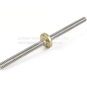 CNC Precision Machining Stainless Steel Trapezoidal Lead Screw and Nut thumbnail-1