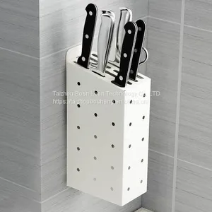 Space Saver Kitchen Wall Mount Bowl Knife Utensil Storage Holder Hanging Stainless Steel thumbnail-4