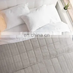 100% Cotton Sateen Woven Stripe Quilt 500 Thread Count Premium Modern Bedspread thumbnail-4