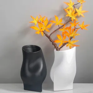 European Style New Design Concave Belly Bottle Ceramic Flower Vase For Hotel And Garden thumbnail-4