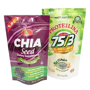 Chia Seed Packaging Bag/stand up Pouch Packaging/food Zipper Packing Bag thumbnail-2