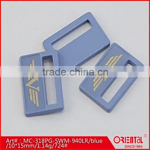 Square Sky-blue Metal Flat Logo Badge thumbnail-4