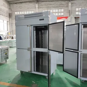 Hotel Kitchen Vertical Stainless Steel Fridge Dual-Temperature Commercial Freezer Refrigerator for Restaurant Kitchen Project thumbnail-3