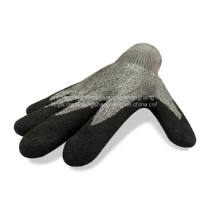 Nitrile Coated Safety Work Coated Palmed Cut Resistant A6 Gloves Ansi thumbnail-3