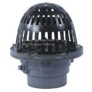 Small Sump Aluminum Dome Cast Iron Roof Drain With 4 Inch Push On Outlet thumbnail-1