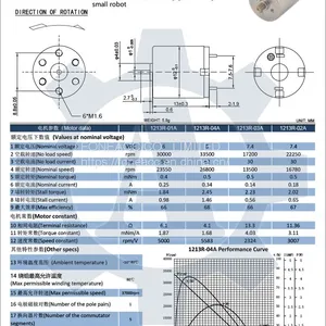 1213R 12 mm Micro Coreless Brush dc Electric Motor thumbnail-2