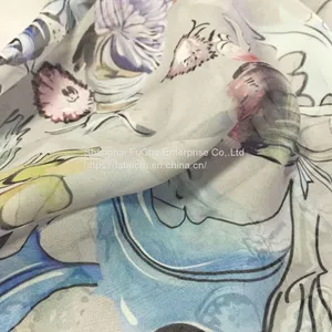 Digital Printing Fabric Customize Printed Polyester Fabric Chiffon Textile thumbnail-1