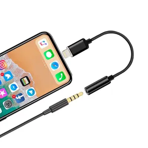 MFi Certified for IPhone 7/8 Lightning to 3.5mm Jack Headphone Adapter Audio Converter for IPhone 12/ 12 Pro thumbnail-1