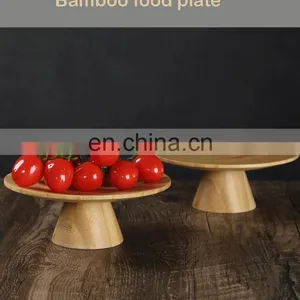 Eco-friendly Bamboo Cake Cookies Stand Wooden Fruit Tray Cupcake Storage Rack Kitchen & Tabletop thumbnail-1