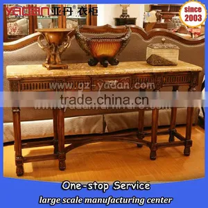 Queen Anne Console Living Room Furniture Antique Console Table Wooden Hall Sofa Table thumbnail-3