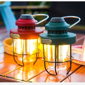 Outdoor Rechargeable Camping Light Rotating Tungsten Wire Warm White Light Two Adjustable Iron Craft Tent Light thumbnail-1
