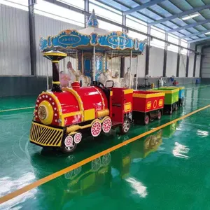 Trending Products 2024 New Arrivals Battery Powered Train Trackless Train thumbnail-1