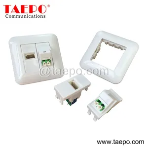 Sample Free Fiber Optic Wall Outlet With LC APC Adapter Duplex and 1-port UK Socket From China Factory TAEPO for Sale thumbnail-1