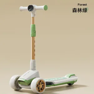 Large Children's Scooter, 3-8-12 Year Old Male and Female Children's Scooter, Music and Lighting Foldable Scooter（Wechat:13510231336） thumbnail-4