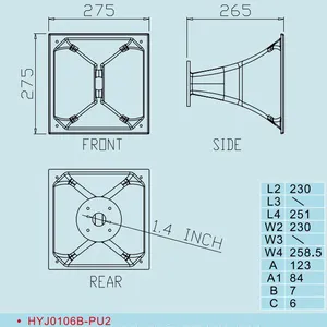HYJ0106B-PU2 Line Array Difusores Speaker Tweeter Horn Wave Guide Accessories thumbnail-4