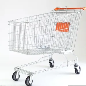 Factory Manufacturer Customized Hand Shopping Cart Metal Supermarket Trolley Cart thumbnail-4