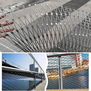 X-Tend Safety Netting, 304/316 Stainless Steel Wire Rope Mesh, Suitable for Zoo Enclosure Fencing, Providing Tight Protection. thumbnail-1
