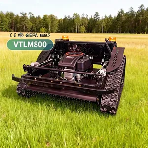 Vigorun Tech VTLM800 Tracked Remote Controlled Grass Cutting Machine Working Degree: 0-60° Multitasker With Snow Shovel thumbnail-1
