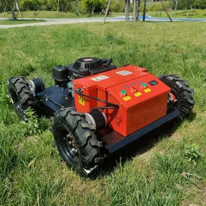Green Vigorun Remote Control Wheel Lawn Mower Lightweight Radio Controlled Grass Cutter for Garden thumbnail-6