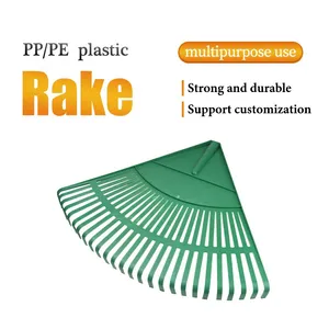 Wholesale Plastic Leaf Rake With Long Handle for Lawn Garden Farm and Household Cleaning thumbnail-1