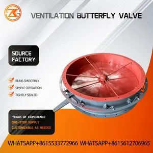 D341W Manual Worm Gear Ventilation Damper Low Cost Round Air Regulating Valve For Small Dust Extraction Pipeline thumbnail-5