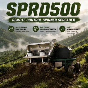 Remote Control Spinner Spreader Euro5 EPA Gasoline Fertilizer Spreader With Adjustable Track Width thumbnail-1
