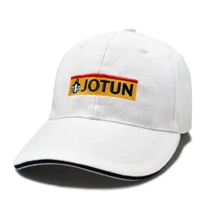 Baseball Cap Curved Visor Sandwich Brim Embroidered Patch Custom Metal Back Buckle Corporate Headwear Custom Logo Available thumbnail-3