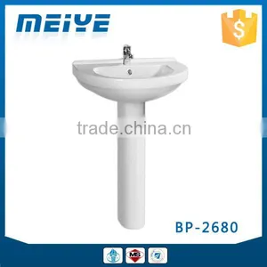 BP-2680 Modern Bathroom Design, Quality Pedestal Sink, Bathroom Ceramic Hand Wash Sink Bash Bowl thumbnail-1