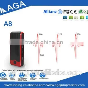 Shenzhen OEM 12000mAh Red Black 12V Mini Emergency Car Jump Charger Starter Booster With SOS Led Flash Light thumbnail-4