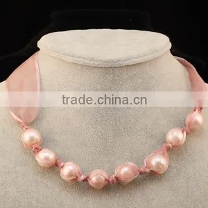 High Quality Popular Beautiful The Bride Jewelry Korea Pearl Wedding Romantic Sweet Jewelry Lace Necklace thumbnail-4