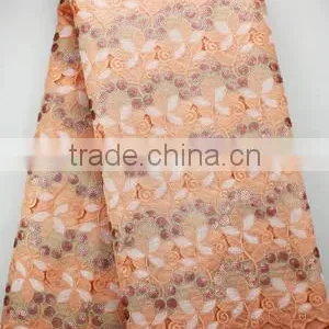 Mitaloo Embroidered Sequin Double Organza Fabric for Wedding Dress MOG0165 thumbnail-4