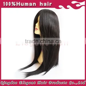 2015 New Fashion Style Real Brazilian Hair Black Color 26 Inch Human Hair Wigs for Black Women thumbnail-2